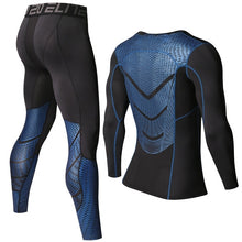Load image into Gallery viewer, Men T shirts Pants MMA Long Sleeve T-shirt Men's Compression Shirts Fitness Bodybuilding  Clothes MMA Rashguard Sport Suit