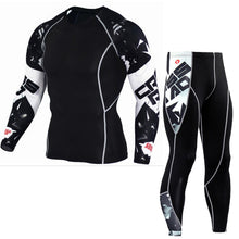 Load image into Gallery viewer, Sportwear Rashgard Sport Shirt Men Compression Pants Punisher Gym Running Shirt Men Fitness Leggings Clothes Tight Suit
