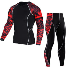 Load image into Gallery viewer, Sportwear Rashgard Sport Shirt Men Compression Pants Punisher Gym Running Shirt Men Fitness Leggings Clothes Tight Suit