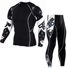 Load image into Gallery viewer, Sportwear Rashgard Sport Shirt Men Compression Pants Punisher Gym Running Shirt Men Fitness Leggings Clothes Tight Suit