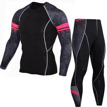 Load image into Gallery viewer, Sportwear Rashgard Sport Shirt Men Compression Pants Punisher Gym Running Shirt Men Fitness Leggings Clothes Tight Suit