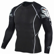 Load image into Gallery viewer, Sportwear Rashgard Sport Shirt Men Compression Pants Punisher Gym Running Shirt Men Fitness Leggings Clothes Tight Suit