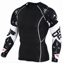 Load image into Gallery viewer, Sportwear Rashgard Sport Shirt Men Compression Pants Punisher Gym Running Shirt Men Fitness Leggings Clothes Tight Suit