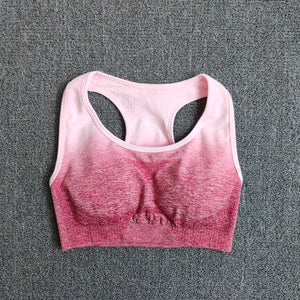 2 Piece Ombre Yoga Set Sports Bra and Leggings Women Gym Set Clothes Seamless Workout Fitness Sportswear Fitness Sports Suit