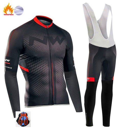 2018 Northwave Pro Team Winter Cycling Clothing Breathable Ropa Ciclismo Long Sleeve MTB Bicycle Clothing Outdoor Sport Clothes