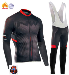 2018 Northwave Pro Team Winter Cycling Clothing Breathable Ropa Ciclismo Long Sleeve MTB Bicycle Clothing Outdoor Sport Clothes