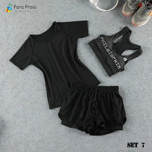 Load image into Gallery viewer, Three Piece Yoga Set Sportswear Women Sports Bra Running Suit Fitness Clothing Women Sports Shorts Gym Workout Clothes Gym Set