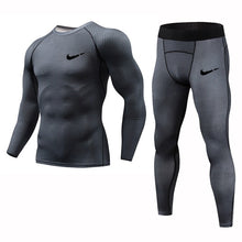 Load image into Gallery viewer, Rashguard Compression Men's Sport Suits Quick Dry Running sets Clothes Sport Jogger Training Gym Fitness Tracksuits Running Suit
