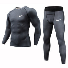 Load image into Gallery viewer, Rashguard Compression Men's Sport Suits Quick Dry Running sets Clothes Sport Jogger Training Gym Fitness Tracksuits Running Suit