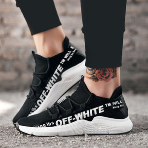 Breathable mesh light walking sneaker off white running shoes for men chaussure homme sport zapatillas running hombre