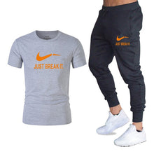 Load image into Gallery viewer, Free shipping 2 pieces set of men's sportswearsports suit gym fitness clothes running jogging sportswear exercise workout tights