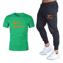 Load image into Gallery viewer, Free shipping 2 pieces set of men's sportswearsports suit gym fitness clothes running jogging sportswear exercise workout tights