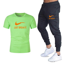 Load image into Gallery viewer, Free shipping 2 pieces set of men's sportswearsports suit gym fitness clothes running jogging sportswear exercise workout tights