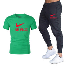 Load image into Gallery viewer, Free shipping 2 pieces set of men's sportswearsports suit gym fitness clothes running jogging sportswear exercise workout tights