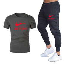 Load image into Gallery viewer, Free shipping 2 pieces set of men's sportswearsports suit gym fitness clothes running jogging sportswear exercise workout tights