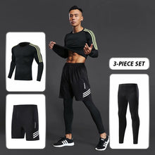 Load image into Gallery viewer, Quick-drying compression men&#39;s sports training suit men&#39;s gym jogging running suit men&#39;s tight fitness workout clothes