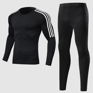 Quick-drying compression men's sports training suit men's gym jogging running suit men's tight fitness workout clothes