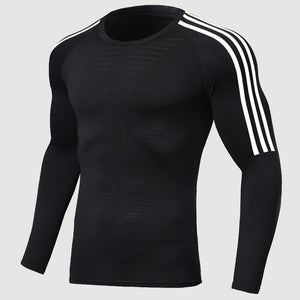 Quick-drying compression men's sports training suit men's gym jogging running suit men's tight fitness workout clothes