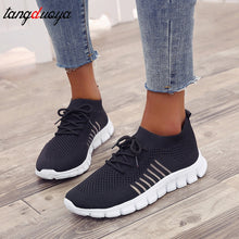 Load image into Gallery viewer, Running Shoes For women Lace Up Sneakers Women Sock Shoes Breathable Mesh Shoes Women Summer Sport Shoes Woman Athletic