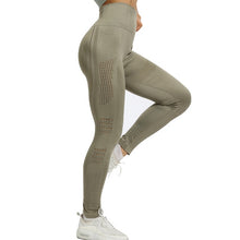 Load image into Gallery viewer, Women Seamless Yoga Sets Workout Clothes for Women Long Sleeve Crop Top + Mesh Leggings Running Sport Suit Gym Clothing 2 Pieces