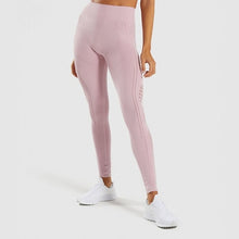 Load image into Gallery viewer, Women Seamless Yoga Sets Workout Clothes for Women Long Sleeve Crop Top + Mesh Leggings Running Sport Suit Gym Clothing 2 Pieces