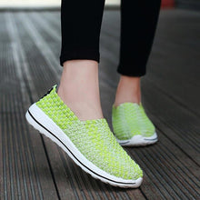 Load image into Gallery viewer, Plus Size Woven Running Shoes Woman Summer Bascket Femme Breathable Sneakers for Women Lightweight Sport Sports Slip on A-329