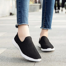 Load image into Gallery viewer, large size slip-on sneakers woman summer bascket femme breathable sport shoes for women lightweight running shoes sports A-338