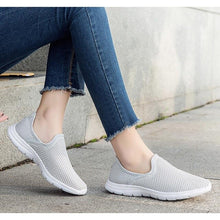 Load image into Gallery viewer, large size slip-on sneakers woman summer bascket femme breathable sport shoes for women lightweight running shoes sports A-338