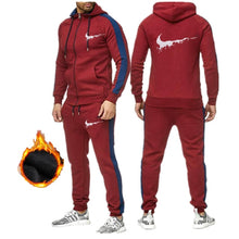 Load image into Gallery viewer, Men Sportswear Hooded Sport Suits Keep warm Running Sets Clothes Sports Joggers Training Gym Fitness Tracksuits Running Set