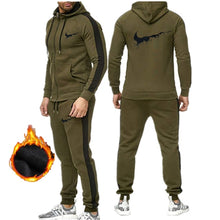 Load image into Gallery viewer, Men Sportswear Hooded Sport Suits Keep warm Running Sets Clothes Sports Joggers Training Gym Fitness Tracksuits Running Set