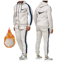 Load image into Gallery viewer, Men Sportswear Hooded Sport Suits Keep warm Running Sets Clothes Sports Joggers Training Gym Fitness Tracksuits Running Set