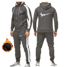 Load image into Gallery viewer, Men Sportswear Hooded Sport Suits Keep warm Running Sets Clothes Sports Joggers Training Gym Fitness Tracksuits Running Set