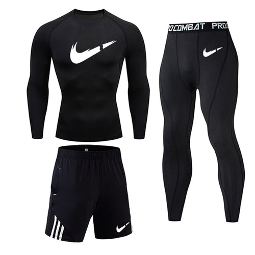 Brand Compression Men's Sport Suits Quick Dry MMA sets Clothes Sports shirt Joggers Training Gym Fitness Tracksuits Running