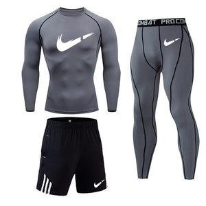 Brand Compression Men's Sport Suits Quick Dry MMA sets Clothes Sports shirt Joggers Training Gym Fitness Tracksuits Running