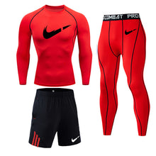 Load image into Gallery viewer, Brand Compression Men&#39;s Sport Suits Quick Dry MMA sets Clothes Sports shirt Joggers Training Gym Fitness Tracksuits Running