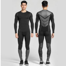 Load image into Gallery viewer, Men T shirts Pants MMA Long Sleeve T-shirt Men's Compression Shirts Fitness Bodybuilding  Clothes MMA Rashguard Sport Suit