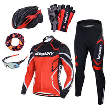 Load image into Gallery viewer, Pro Team Cycling Clothing Men Long Sleeve Bicycle Jersey Set Sport MTB Wear Quick Dry Mens Road Bike Clothes Male Riding Suit