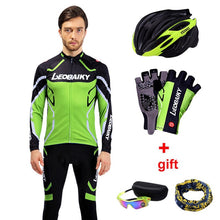 Load image into Gallery viewer, Pro Team Cycling Clothing Men Long Sleeve Bicycle Jersey Set Sport MTB Wear Quick Dry Mens Road Bike Clothes Male Riding Suit