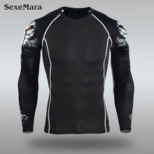 Load image into Gallery viewer, Mens Sport Running Set Compression T-Shirt + Pants Skin-Tight Long Sleeves Fitness Rashguard MMA Training Clothes Gym Yoga Suits