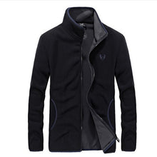 Load image into Gallery viewer, creepy and BOROR new men's soft shell polar fleece hoodie sweatshirt blue denim men's hip hop size l ~ 7XL 8XL sport clothes