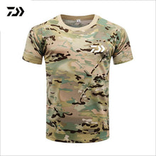 Load image into Gallery viewer, Men DAIWA Fishing T Shirt Summer Man Short Sleeve Camouflage Fishing Clothing Outdoor Sport Breathable Quick Dry Fishing Clothes