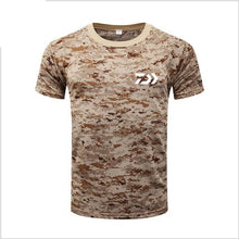 Load image into Gallery viewer, Men DAIWA Fishing T Shirt Summer Man Short Sleeve Camouflage Fishing Clothing Outdoor Sport Breathable Quick Dry Fishing Clothes