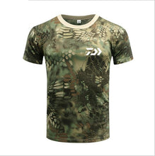 Load image into Gallery viewer, Men DAIWA Fishing T Shirt Summer Man Short Sleeve Camouflage Fishing Clothing Outdoor Sport Breathable Quick Dry Fishing Clothes