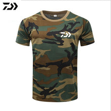 Load image into Gallery viewer, Men DAIWA Fishing T Shirt Summer Man Short Sleeve Camouflage Fishing Clothing Outdoor Sport Breathable Quick Dry Fishing Clothes