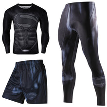Load image into Gallery viewer, Superhero Compression Tracksuits Men's Sport Suit Quick Dry Running sets Clothes Sports Joggers Training Gym Fitness Man Set