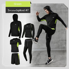 Load image into Gallery viewer, REXCHI 5 Pcs/Set Men's Tracksuit Gym Fitness Compression Sports Suit Clothes Running Jogging Sport Wear Exercise Workout Tights